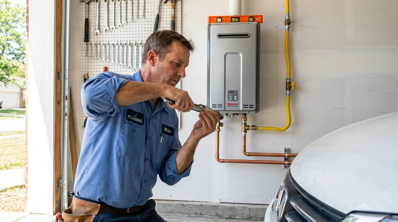 Tankless water heater installation by a Johns Plumbing LLC plumber in Telluride